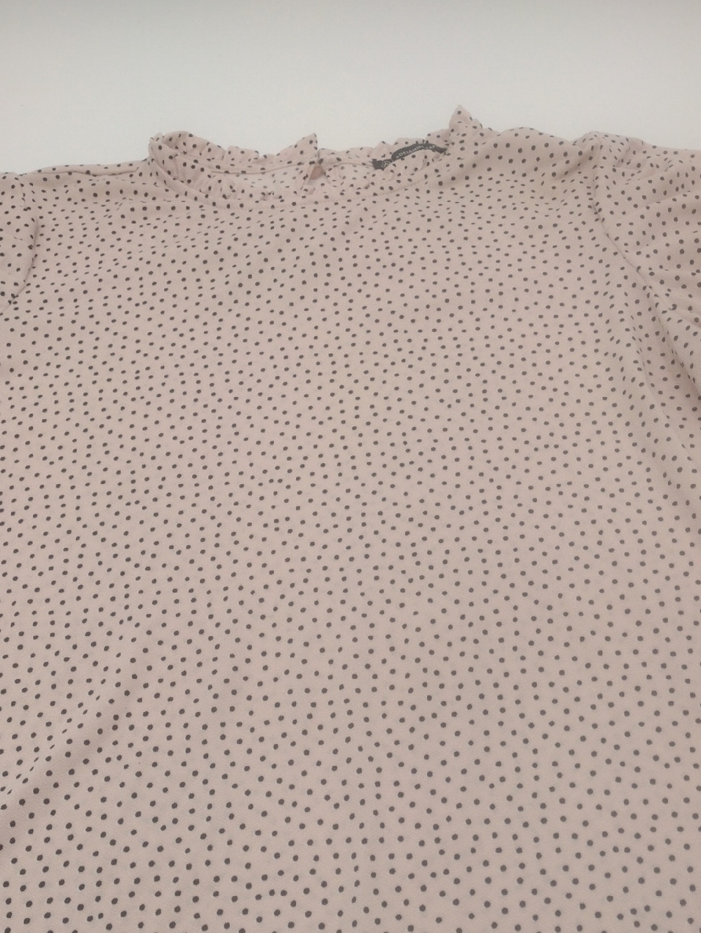 Adrianna Papell Blush Pink Swiss Dot Blouse